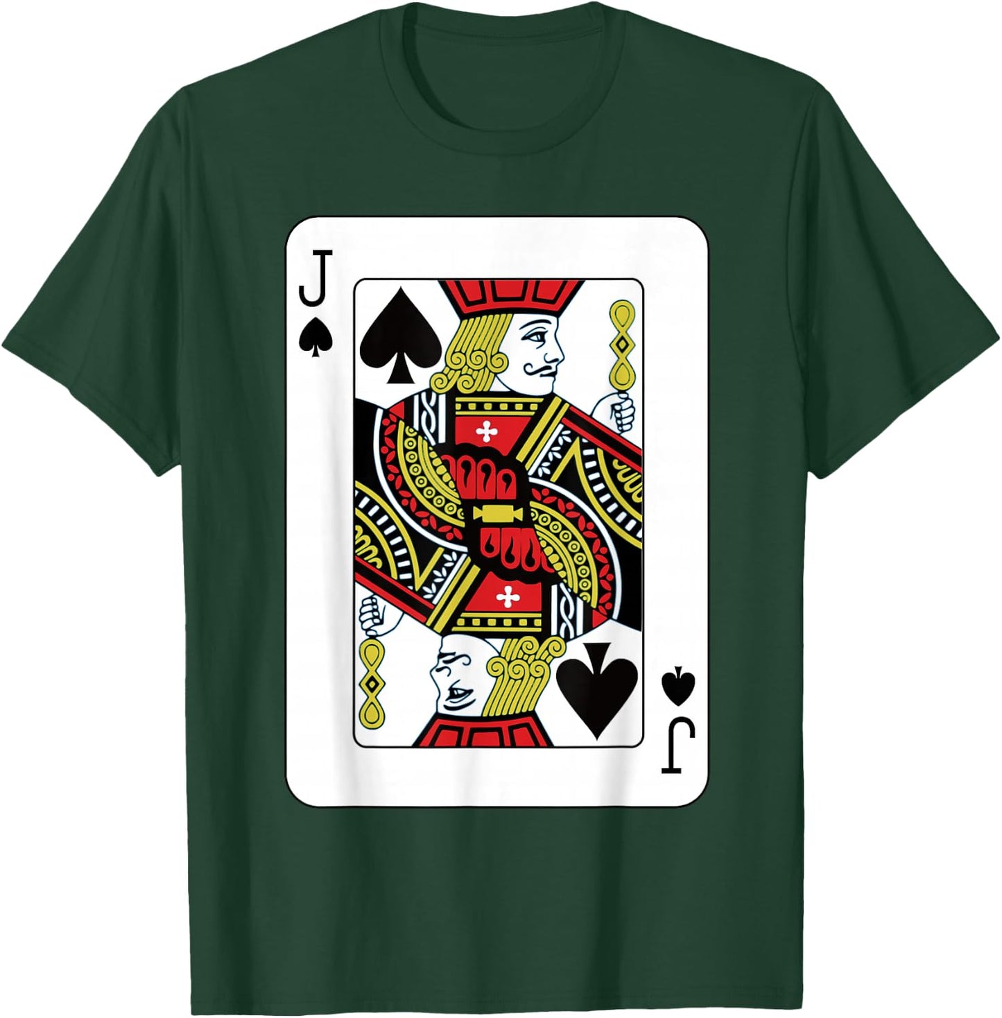 Jack Of The Spades Playing Card Poker T-Shirt - T-Shirt | Forest