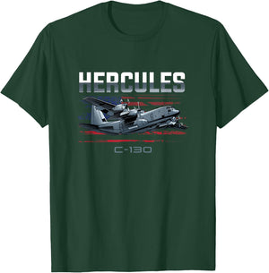 Cargo Warplane C-130 Hercules Military T-Shirt - T-Shirt | Forest