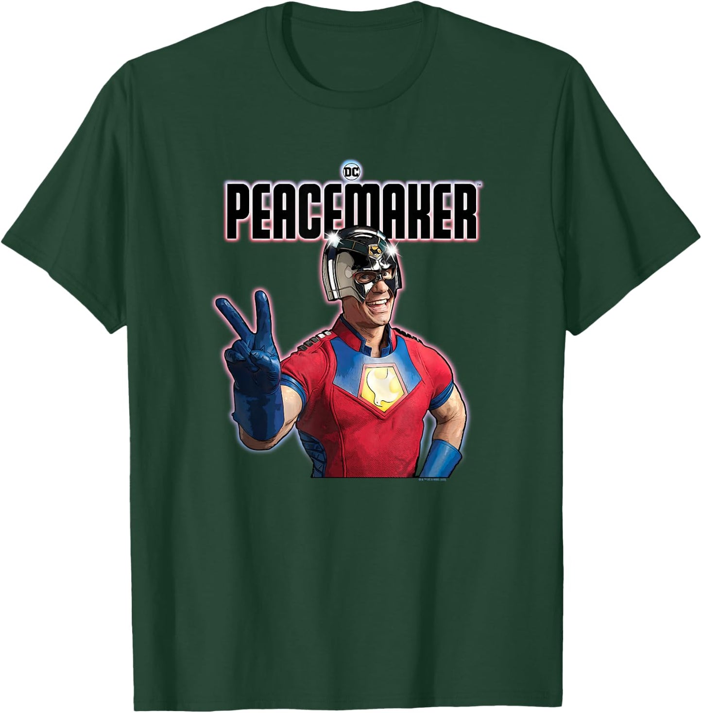 DC Comics Peacemaker Shinny Peace Sign Photo T-Shirt - T-Shirt | Forest