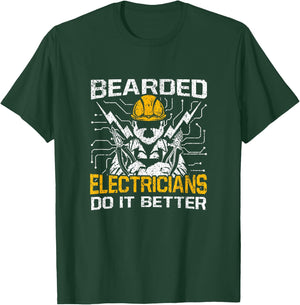 Bearded Electricians Do It Better T-Shirt - T-Shirt | Forest