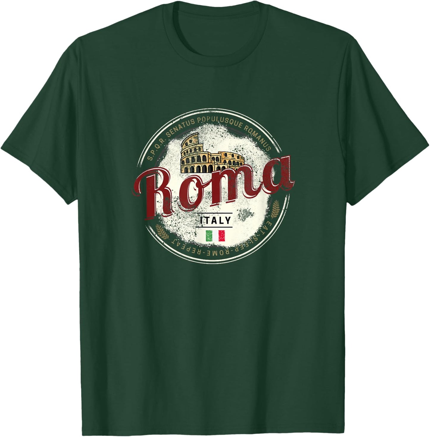 Rome Italy Colosseum Vintage Souvenir T-Shirt - T-Shirt | Forest