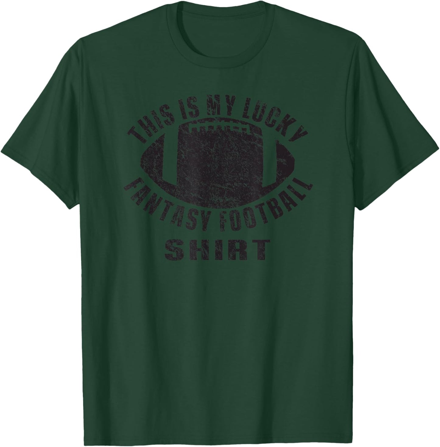 My Lucky Fantasy Football Shirt Vintage Football Season T-Shirt - T-Shirt | Forest