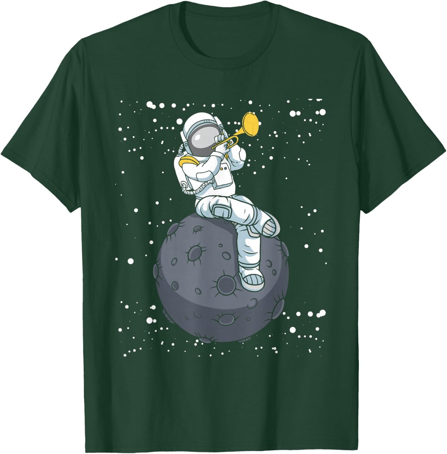 Astronaut Trumpet Player - Trumpeter Marching Band T-Shirt - T-Shirt | Forest