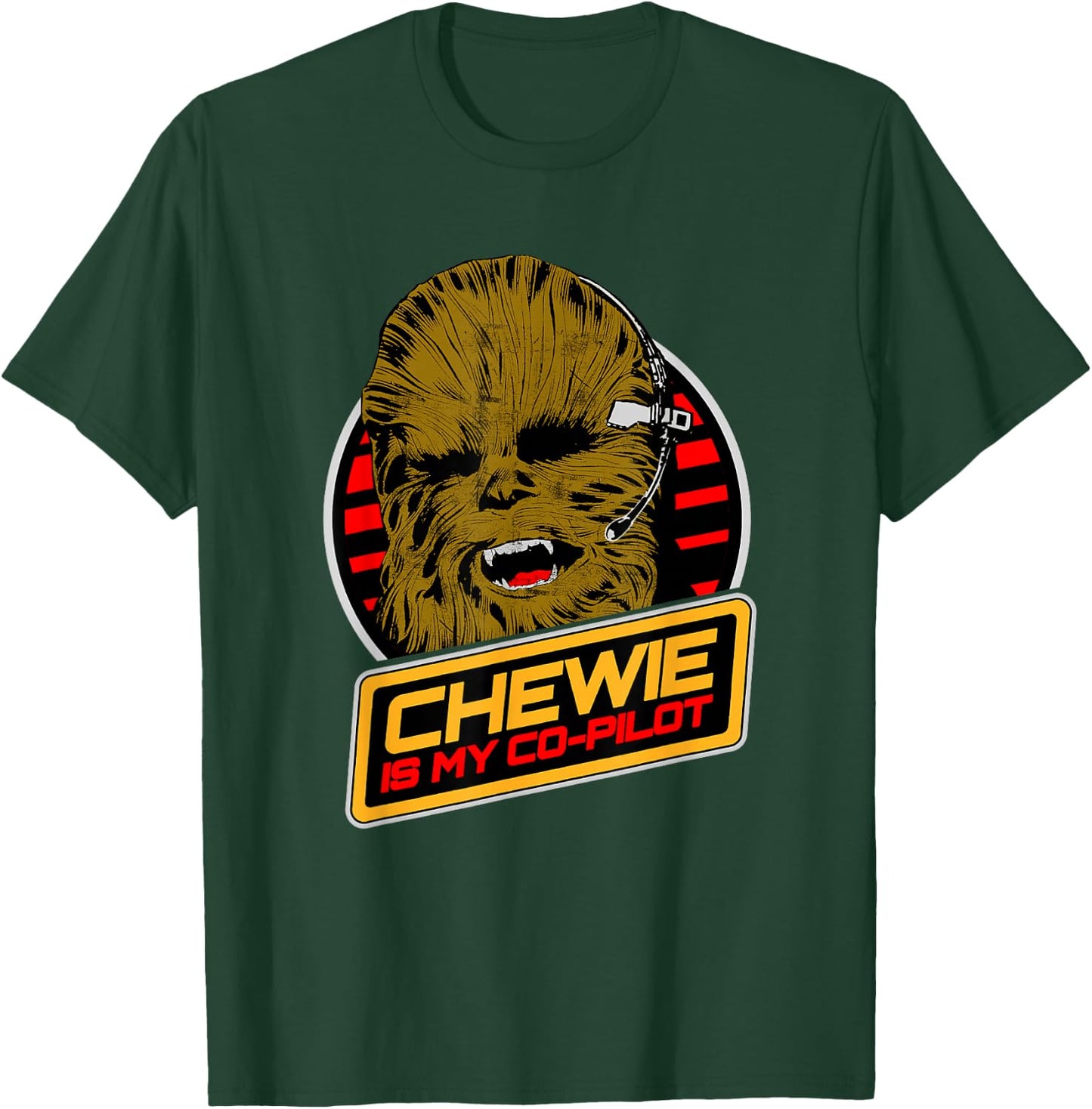 Star Wars Classic Chewie Is My Co-Pilot Poster T-Shirt - T-Shirt | Forest