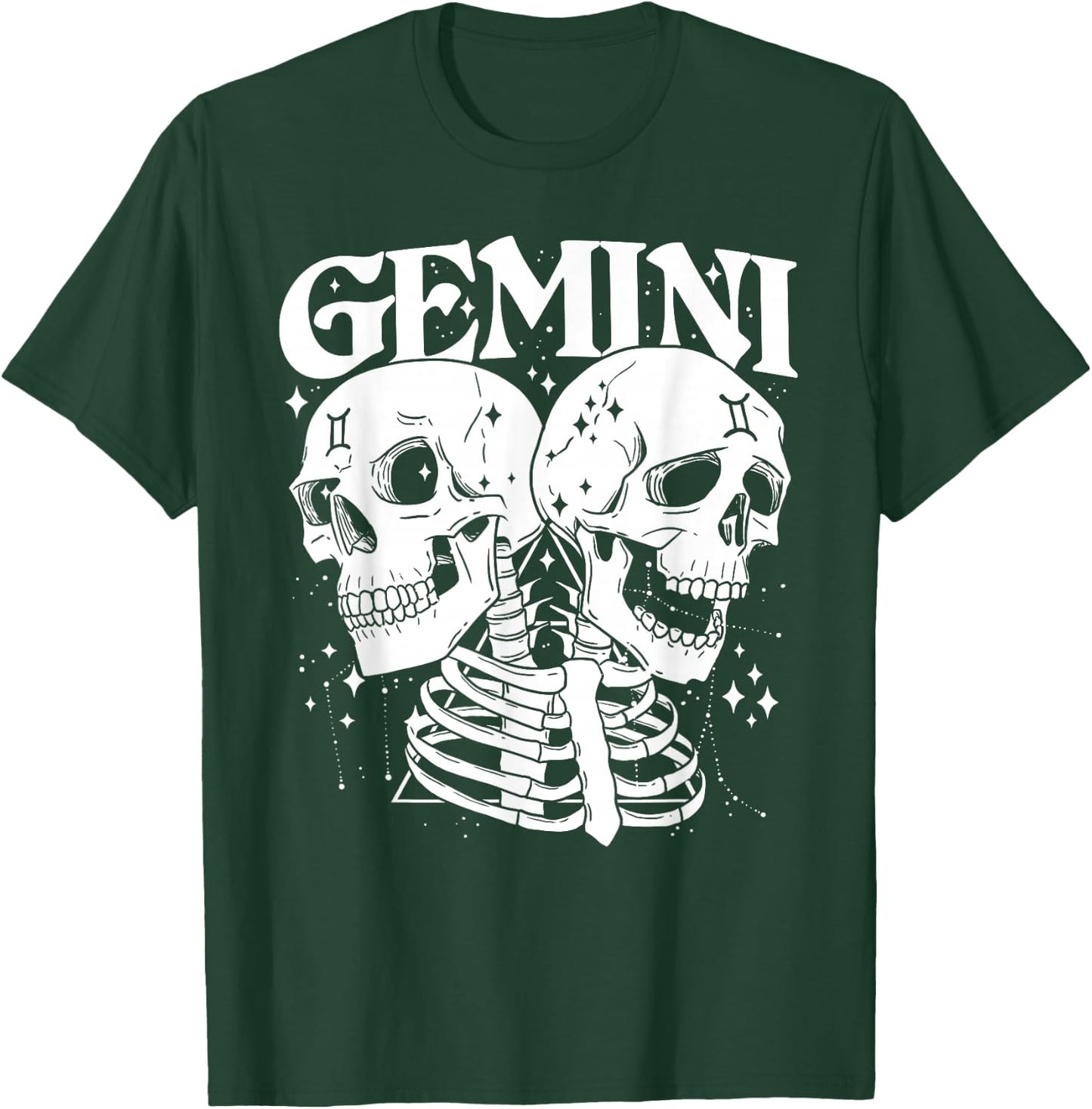 GEMINI Faery Crystal Witch Shirt Skull constellation T-Shirt - T-Shirt | Forest