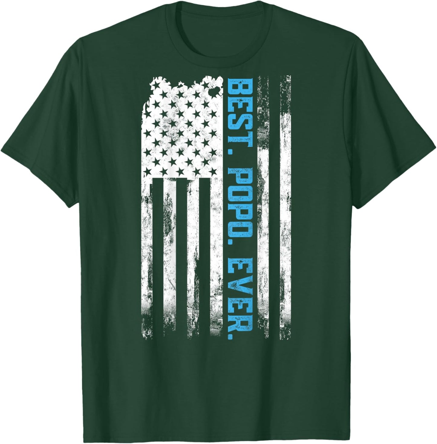 Best Popo Ever American USA flag Father’s Day Gift Popo Women Men T-Shirt - T-Shirt | Forest