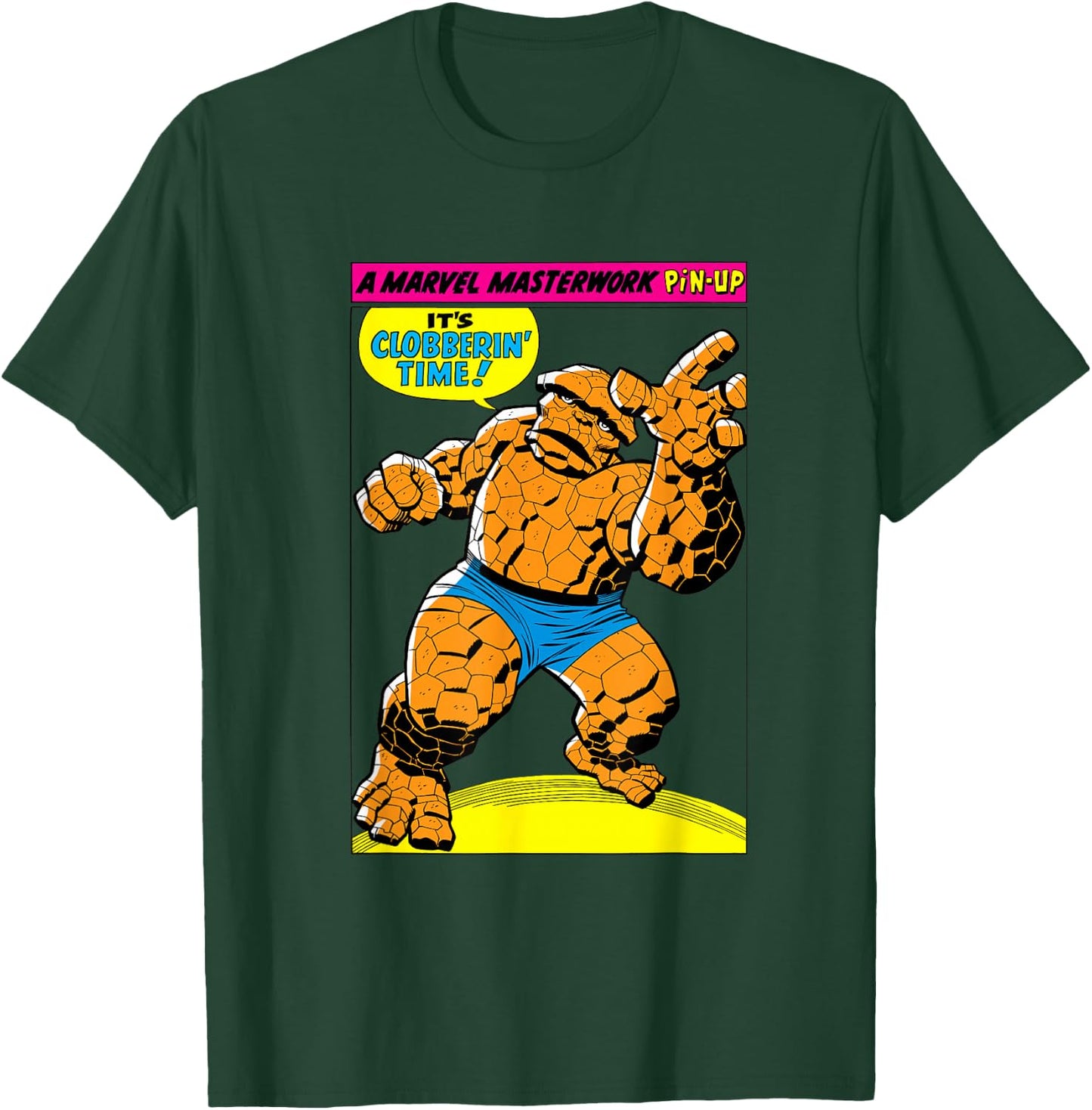 Marvel Fantastic Four The Thing Masterwork Pin-Up T-Shirt - T-Shirt | Forest