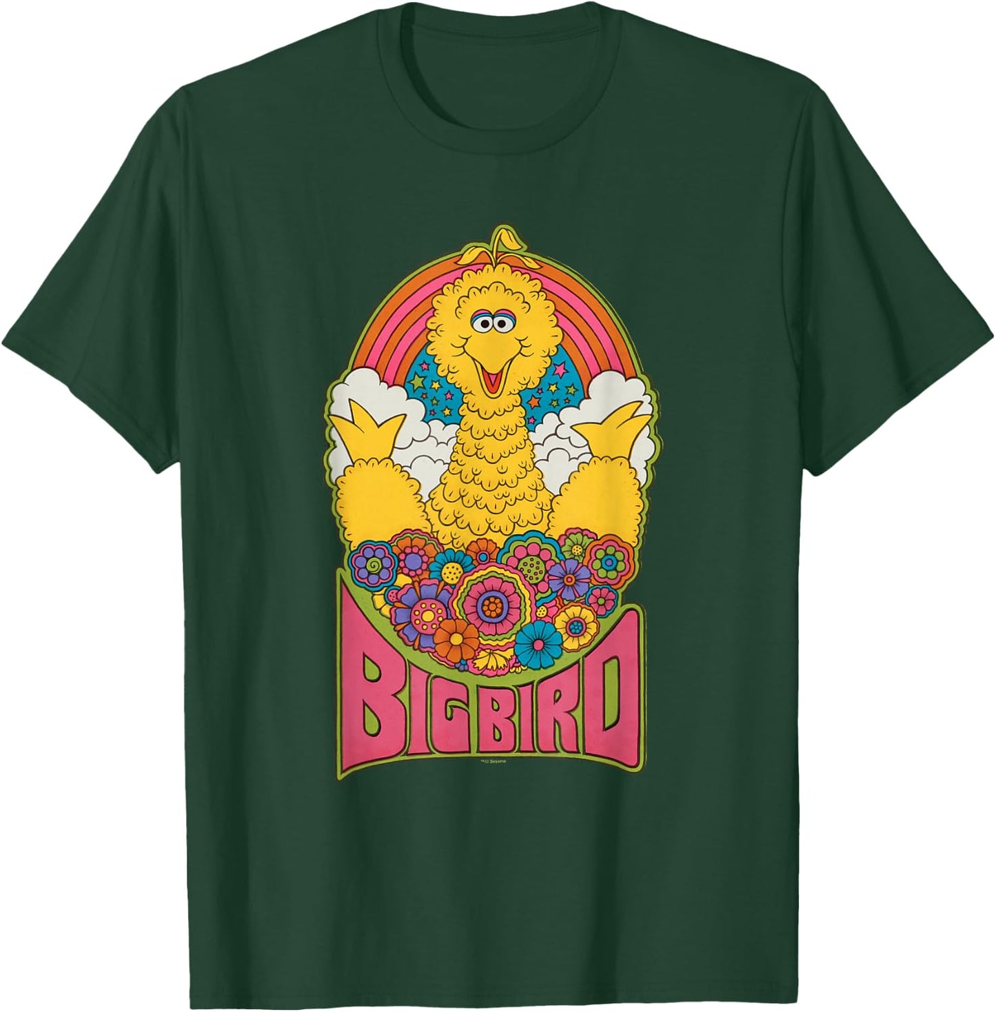 Sesame Street Psychedelic Big Bird T-Shirt - T-Shirt | Forest