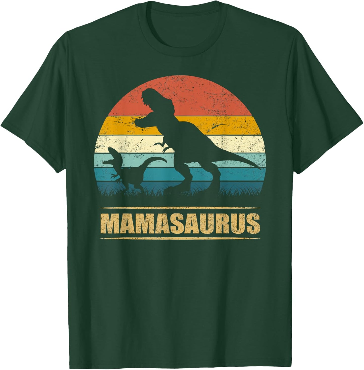 Mamasaurus T Rex Dinosaur Mama Saurus Funny T-Shirt - T-Shirt | Forest