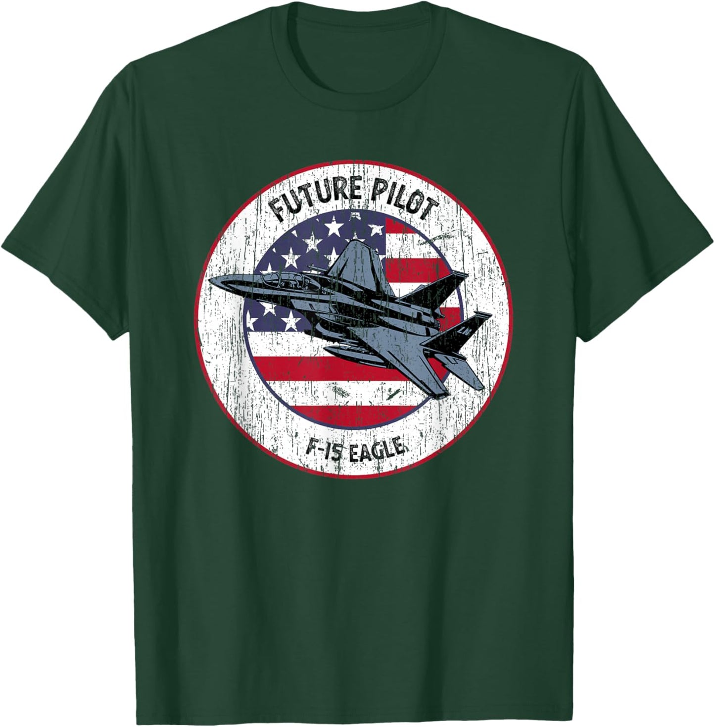 Future Pilot Fighter Jet Aircraft Airplane F-15 Eagle T-Shirt - T-Shirt | Forest