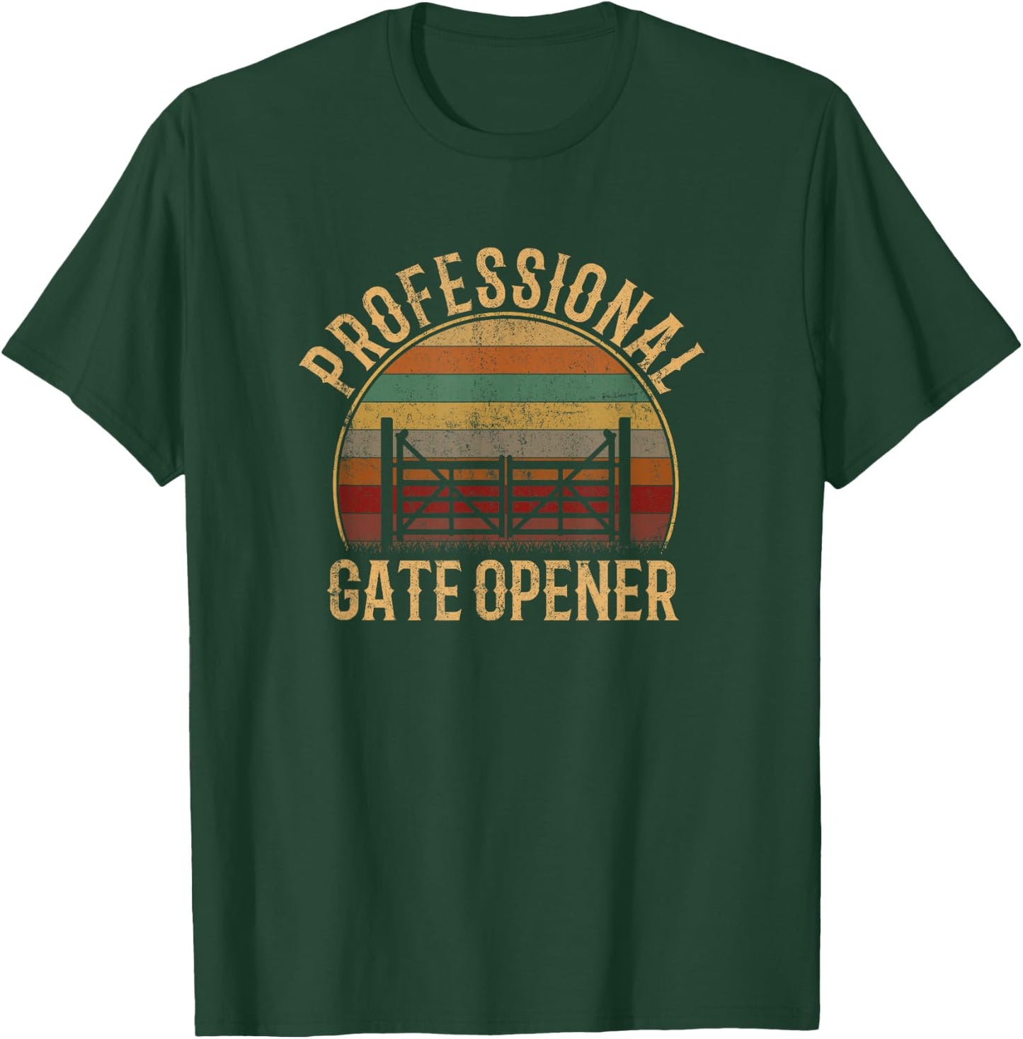 professional gate opener, cow Gate opener T-Shirt - T-Shirt | Forest