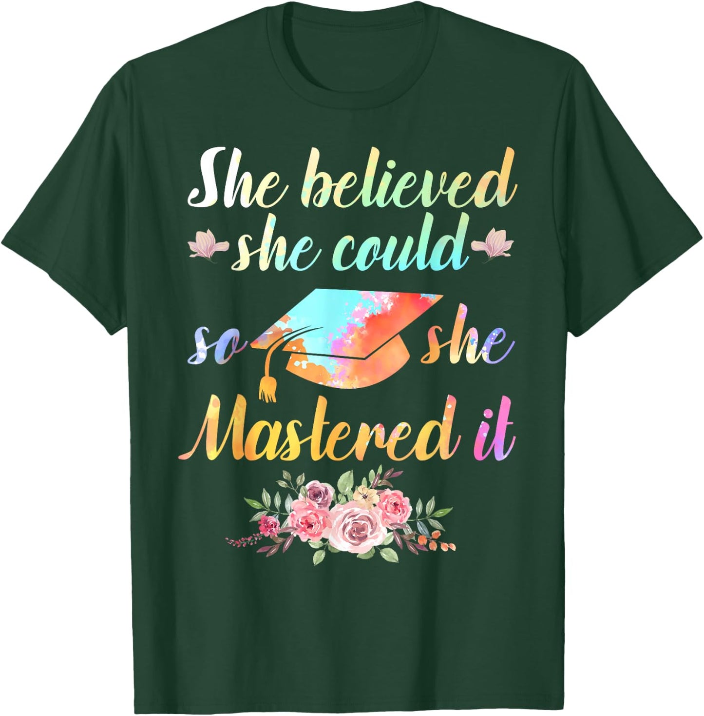 Cool Master Degree Art Women Academic Degree Diploma Small T-Shirt - T-Shirt | Forest