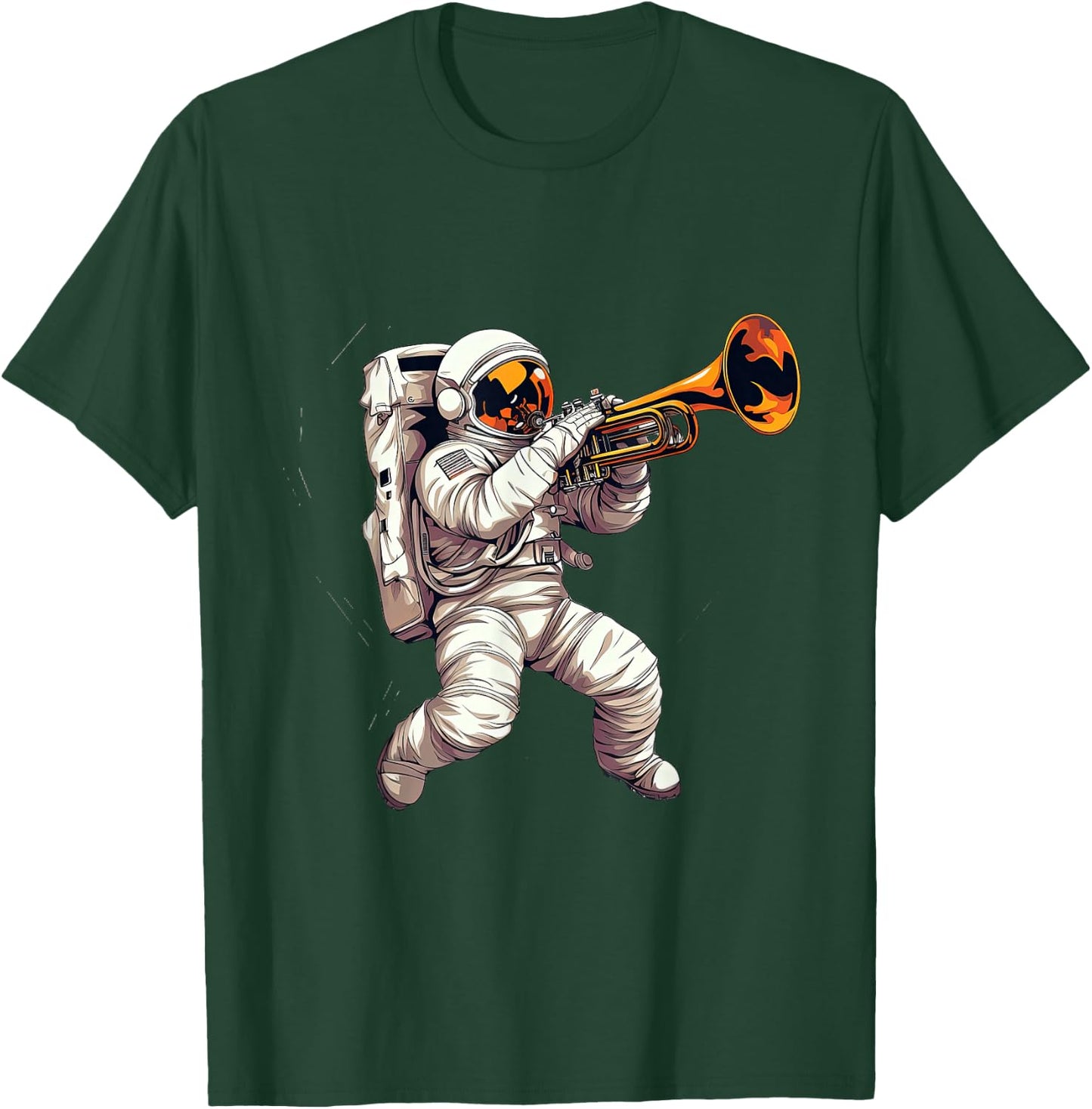 Astronaut Plays the Trumpet T-Shirt - T-Shirt | Forest