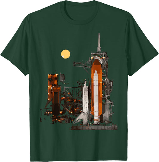 Space shuttle Kennedy Space Center in Cape Canaveral T-Shirt - T-Shirt | Forest