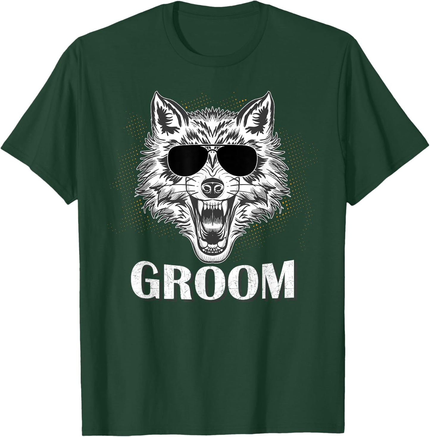 Groom Wolf Cool Bachelor Party T-Shirt - T-Shirt | Forest