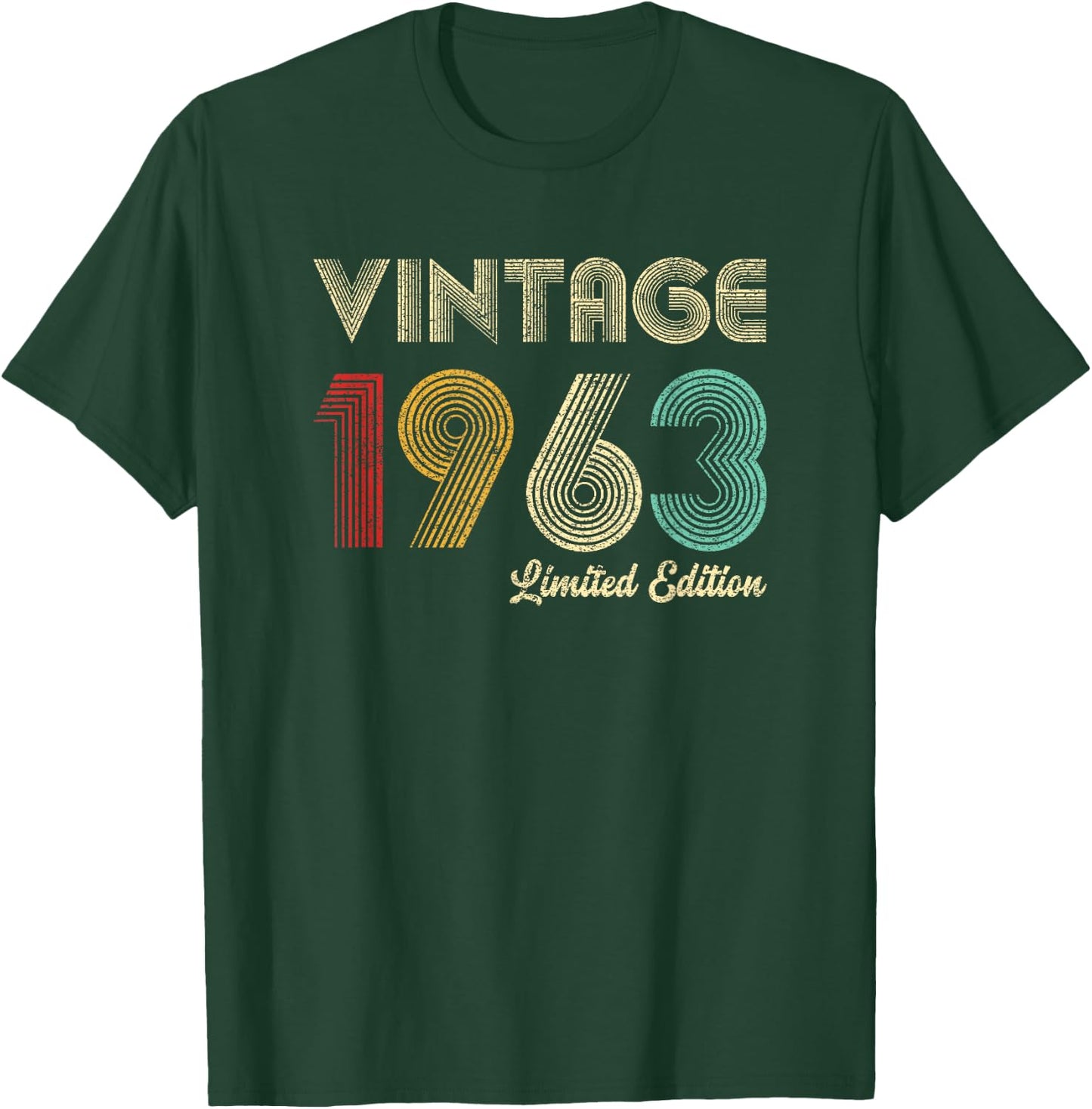 Vintage 1963 62nd Birthday Gift Men Women 62 Years Old T-Shirt - T-Shirt | Forest