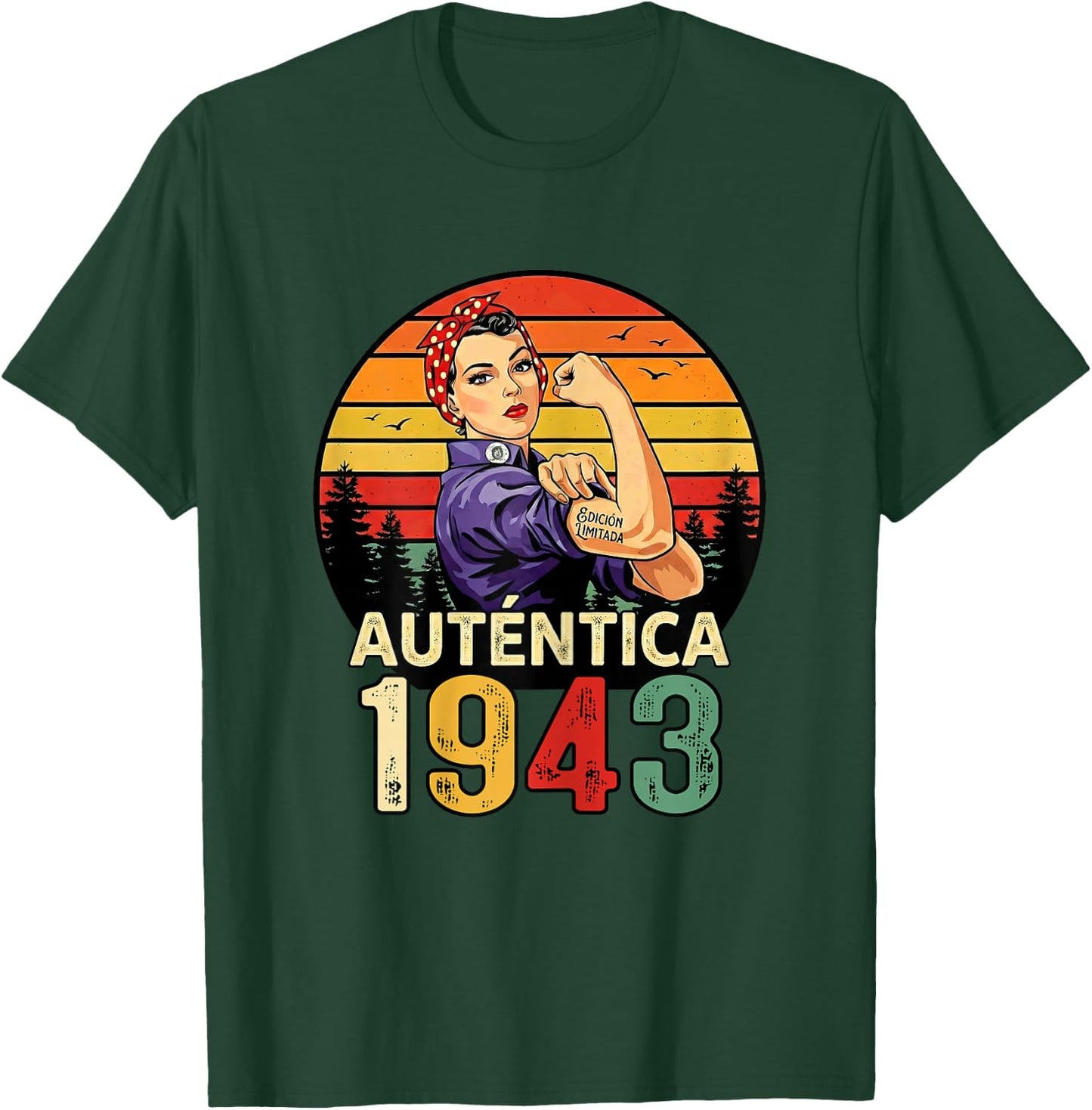 Authentic 1943 Birthday Limited Edition Spanish T-Shirt - T-Shirt | Forest