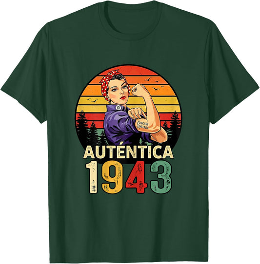 Authentic 1943 Birthday Limited Edition Spanish T-Shirt - T-Shirt | Forest