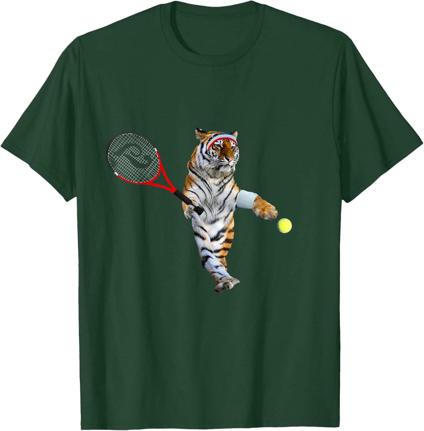 Tiger tiger tiger playing tennis, funny cute T-Shirt - T-Shirt | Forest