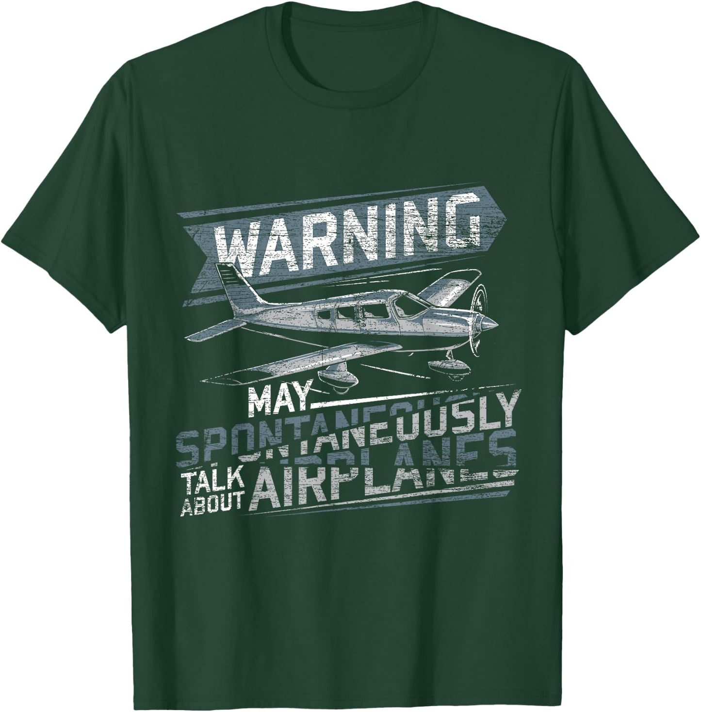 Warning May Spontaneously Talk About Airplanes T-Shirt - T-Shirt | Forest