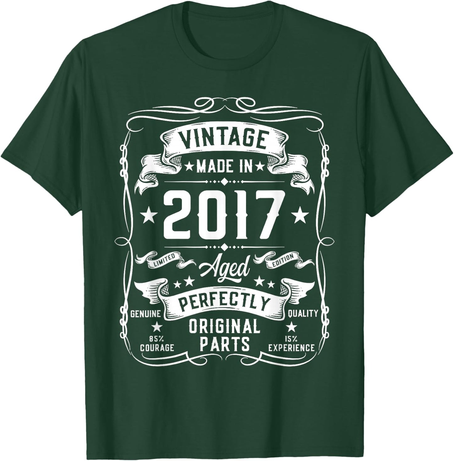 Vintage 2017 8 Years Old Gifts for Boys 8yr 8th Birthday T-Shirt - T-Shirt | Forest