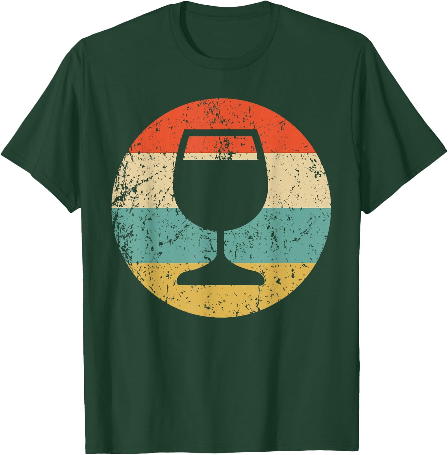 Wine Connoisseur Vintage Retro Wine Glass T-Shirt - T-Shirt | Forest