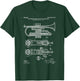 Trumpet Blueprint Vintage Patent Instrument Trumpet Player T-Shirt - T-Shirt | Forest