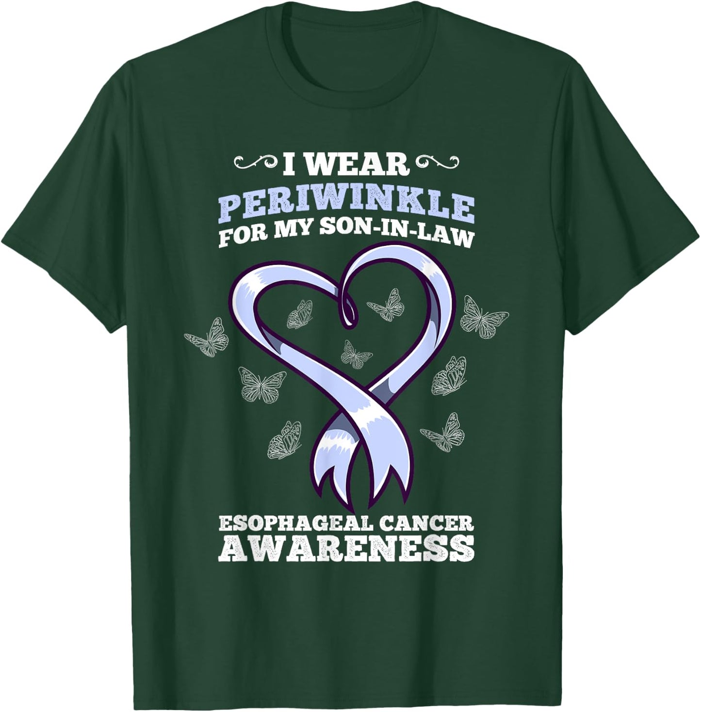 I Wear Periwinkle Son In Law Esophageal Cancer Awareness T-Shirt - T-Shirt | Forest