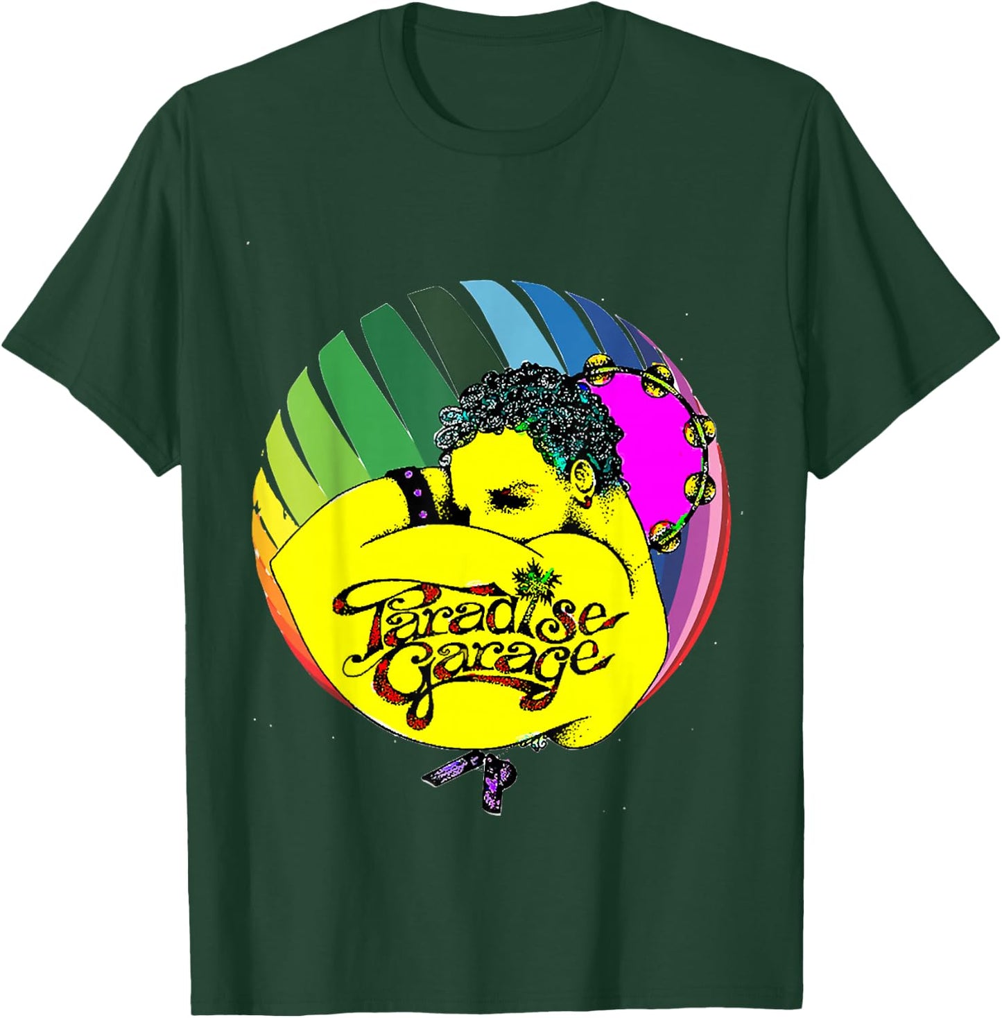 Paradises Garages Logo Pride Colors Sphere T-Shirt - T-Shirt | Forest