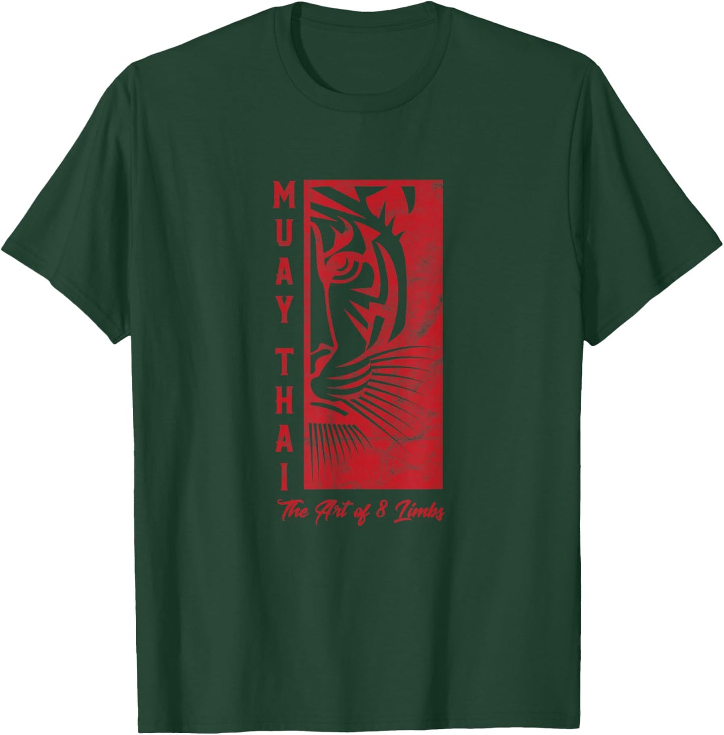 Muay Thai Tiger Art of 8 Limbs Kickboxing Gift Shirt T-Shirt - T-Shirt | Forest