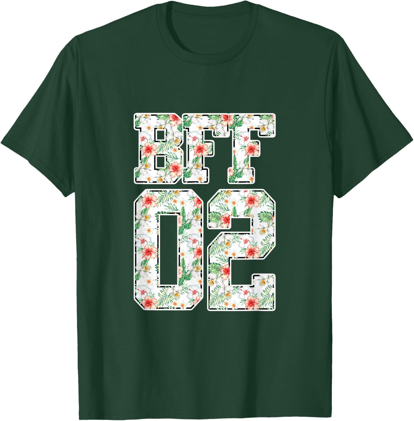 BFF 02 Best Friends Matching Bestie Friendship Day Shirt T-Shirt - T-Shirt | Forest