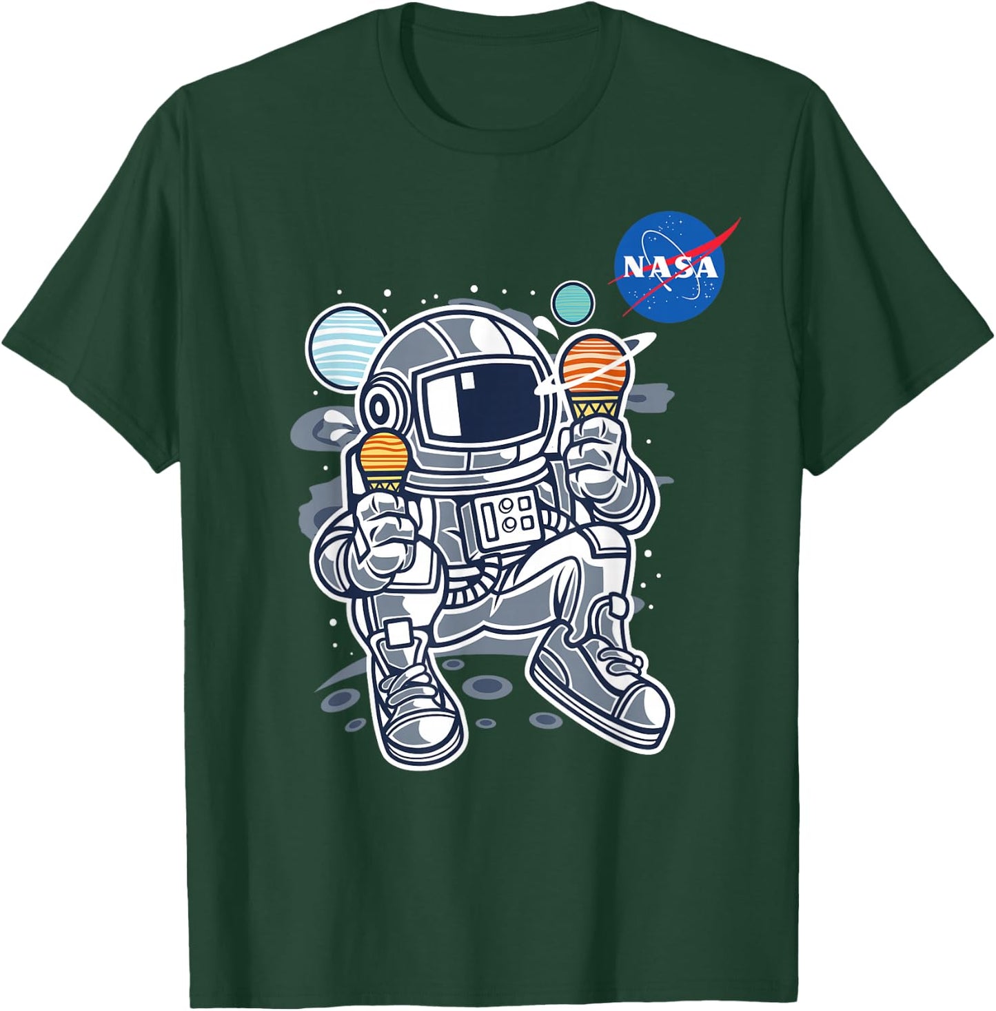 Astronaut Planet Ice-Cream NASA T-Shirt - T-Shirt | Forest
