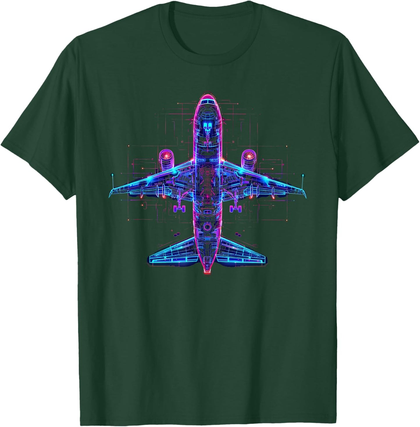 retro Vintage Commercial aircraft for Pilots and students T-Shirt - T-Shirt | Forest