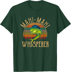 Mahi Fishing Apparel Mahi Mahi American Flag Fishing , -Adults, Black, Small, Short Sleeve T-Shirt - T-Shirt | Forest