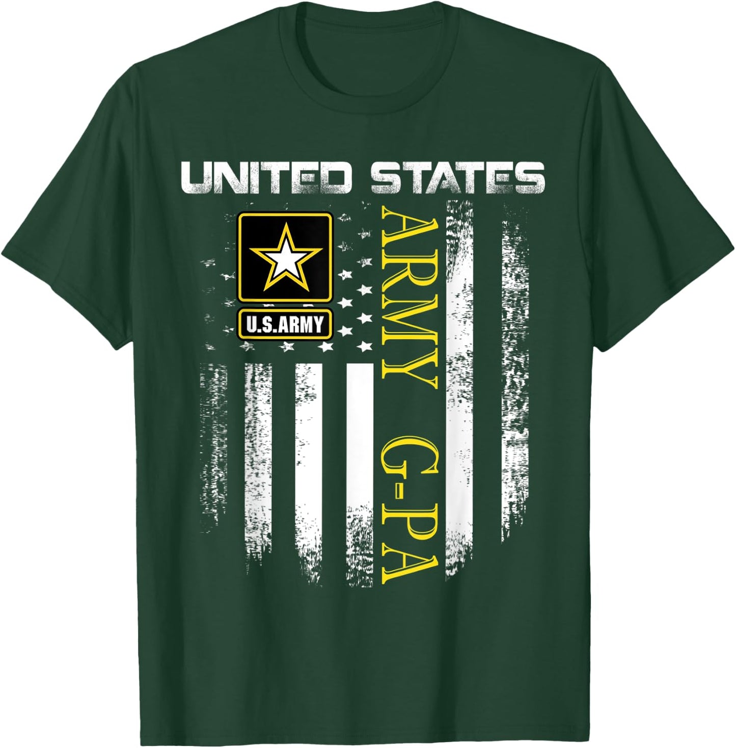 Vintage United States Army G-Pa With American Flag Gift Kids Men T-Shirt - T-Shirt | Forest