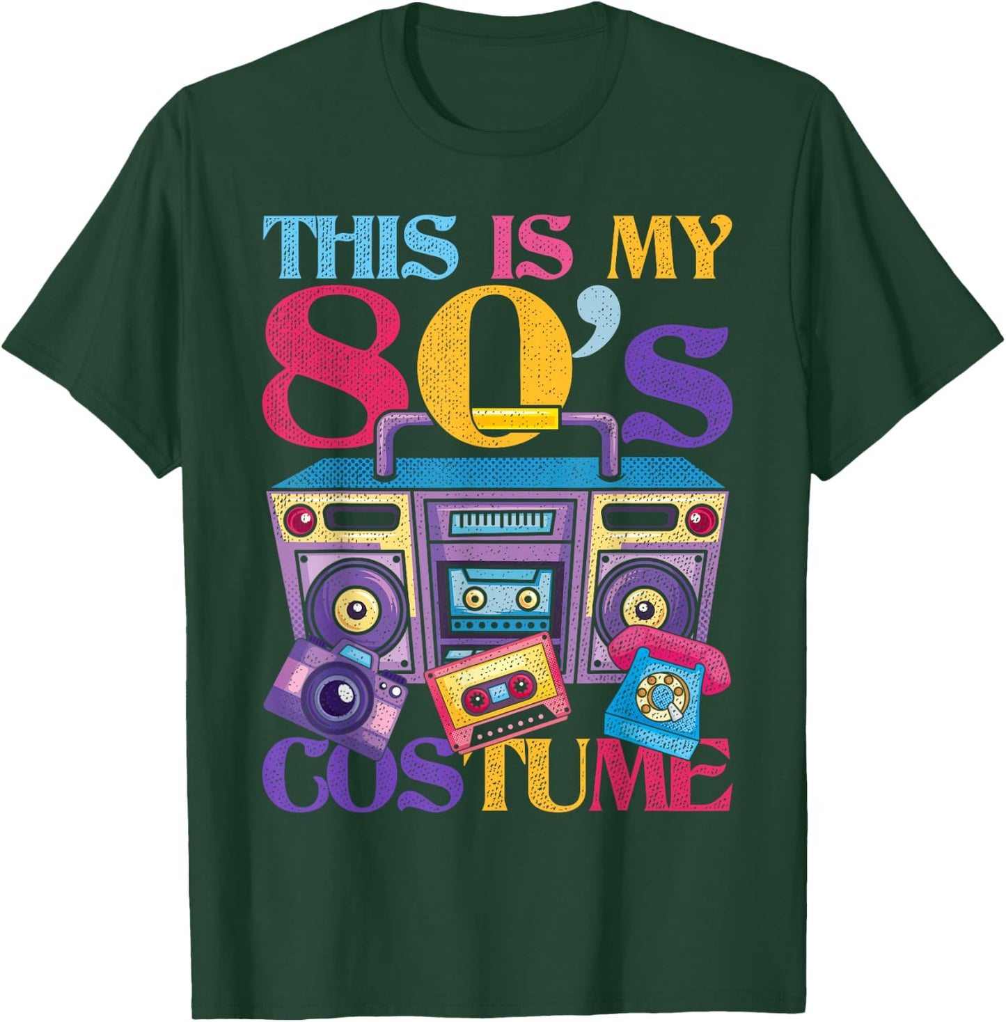 Eighties Music 1980s Generation 80s Costume Party Retro 80s T-Shirt - T-Shirt | Forest