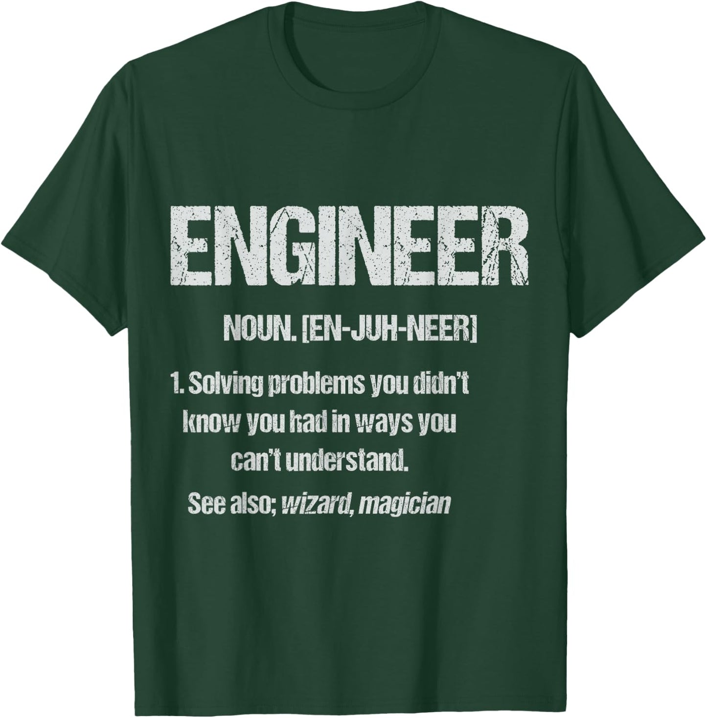 Funny Engineering Student Engineer Noun Definition Nerds T-Shirt - T-Shirt | Forest