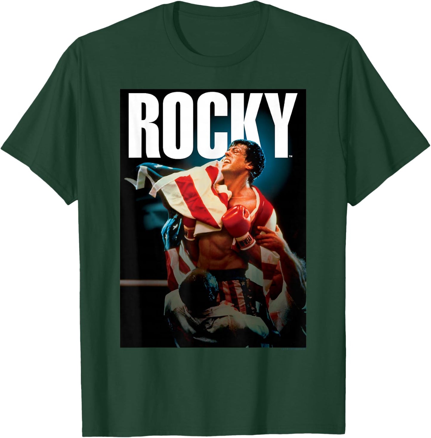 Rocky IV American Flag Portrait Small T-Shirt - T-Shirt | Forest
