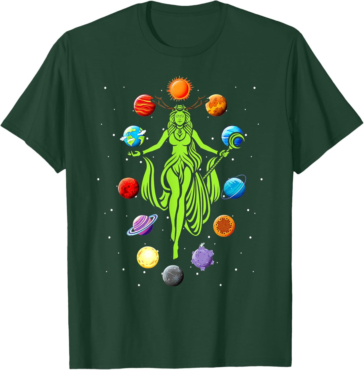 Gaia Greek Goddess Mother Earth Day Hippie Nature T-Shirt - T-Shirt | Forest