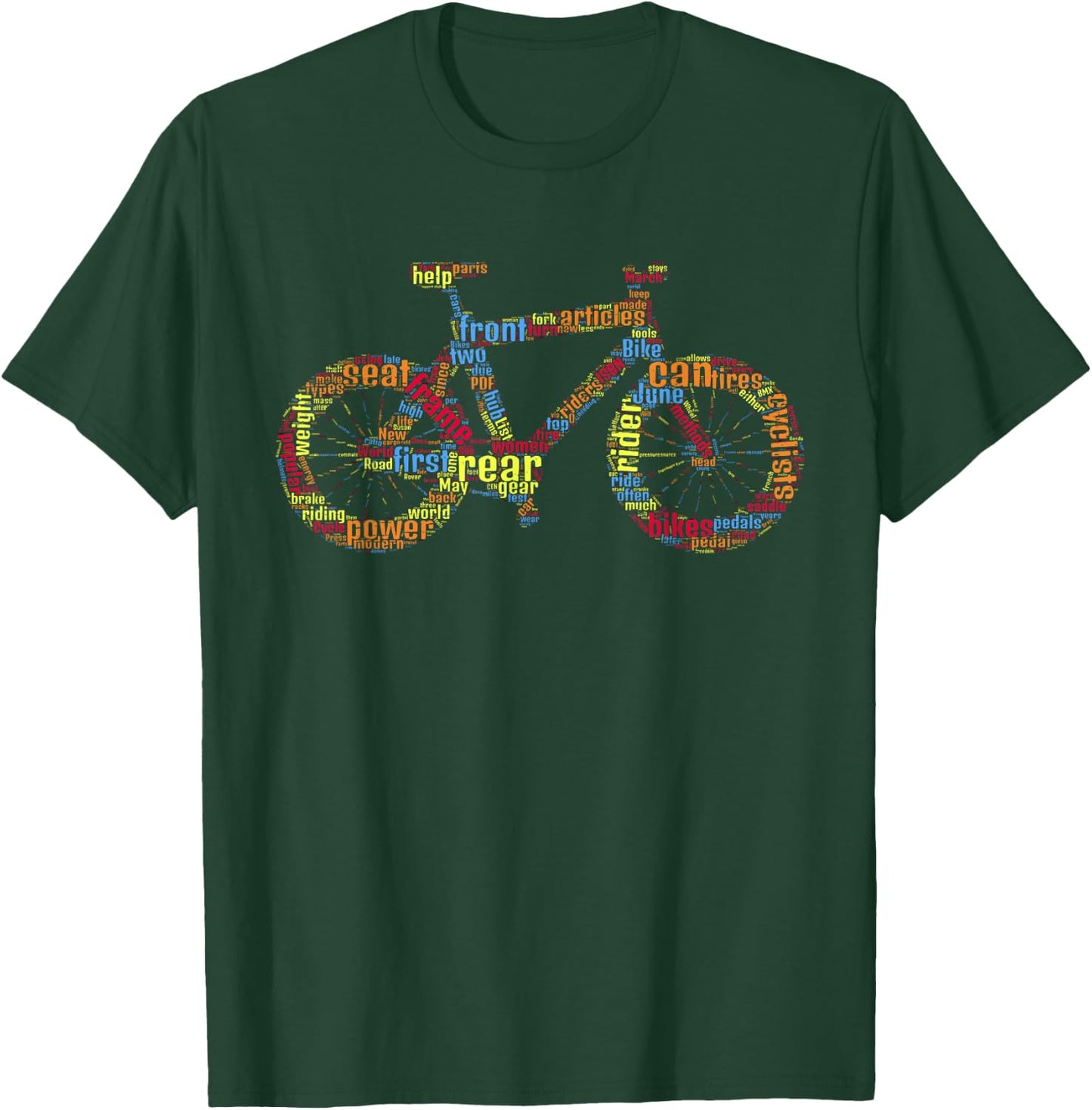 Bicycle Amazing anatomy Cycling T-Shirt - T-Shirt | Forest