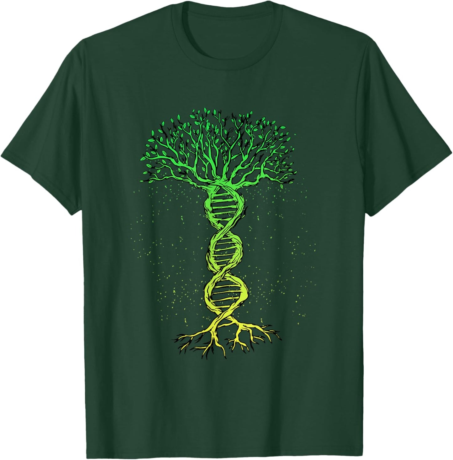 DNA Tree Life Genealogy Biologist Genetics Science Earth Day T-Shirt - T-Shirt | Forest