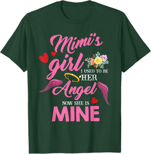 Cute Mimi Girl My Angel in Heaven Mother Miss Love you T-Shirt - T-Shirt | Forest
