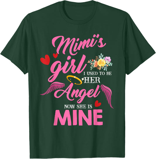 Cute Mimi Girl My Angel in Heaven Mother Miss Love you T-Shirt - T-Shirt | Forest