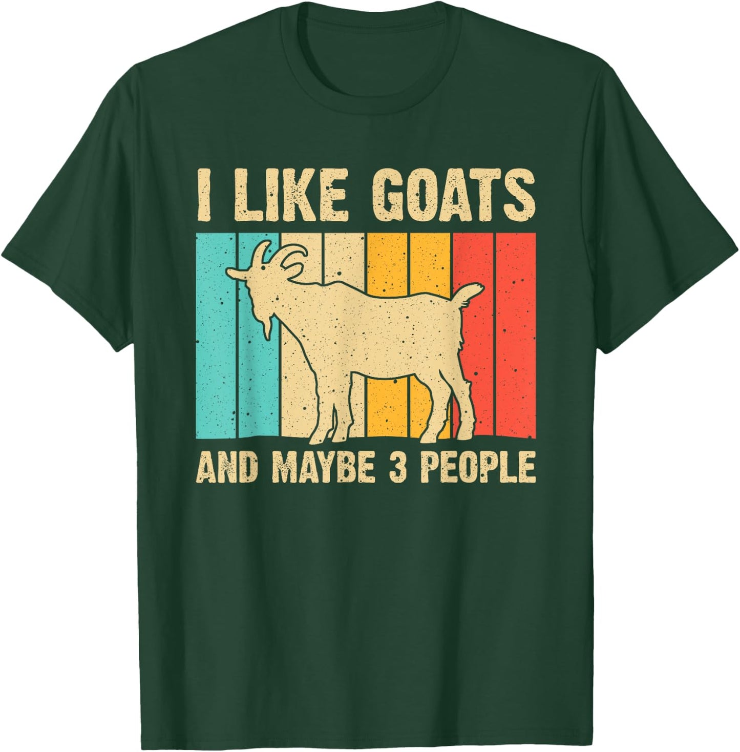 Funny Goat Art Women Kids Farming Goat Lover Stuff T-Shirt - T-Shirt | Forest