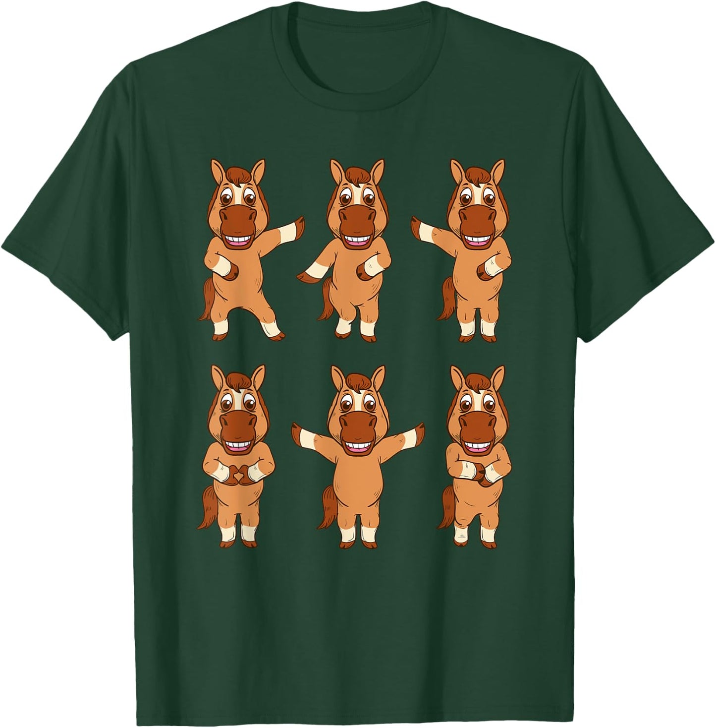 Horse Riding Women Dancing Horse Lover Girls Horse T-Shirt - T-Shirt | Forest