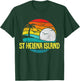 Retro St Helena Island Beach Sun & Surf Eighties Graphic T-Shirt - T-Shirt | Forest
