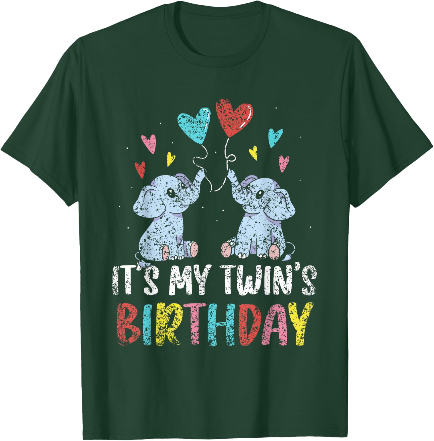 It's My Twin's Birthday Twin Cute Twins Celebrate T-Shirt - T-Shirt | Forest