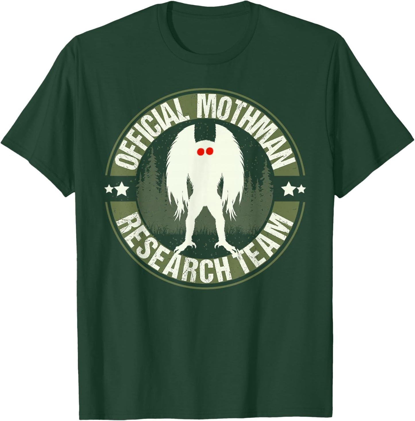 Mothman Research Team! Cool Cryptid Men Women Search Mothman T-Shirt - T-Shirt | Forest