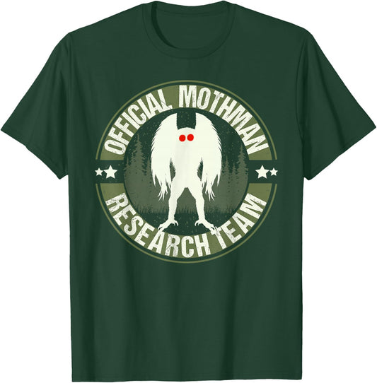 Mothman Research Team! Cool Cryptid Men Women Search Mothman T-Shirt - T-Shirt | Forest