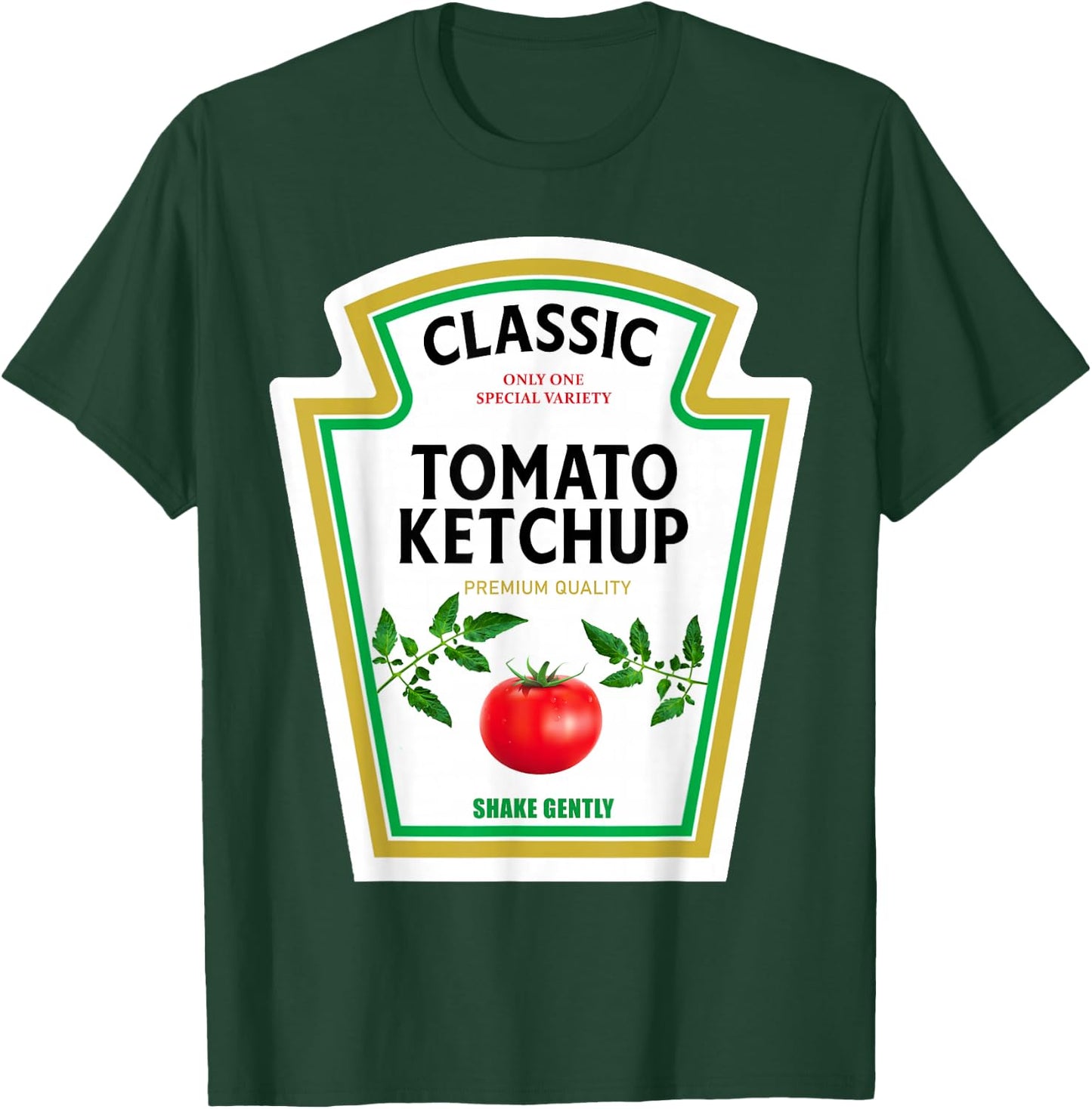 Ketchup Halloween 2024 Costume Matching Mustard Condiments T-Shirt - T-Shirt | Forest